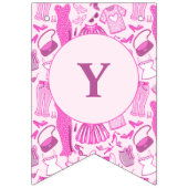 Barbiecore Roze en Felroze Modepatroon Vlaggetjes (Tweede vlag)