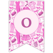 Barbiecore Roze en Felroze Modepatroon Vlaggetjes (Derde vlag)