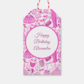 Barbiecore Roze en Hot Roze Mode Patroon Cadeaulabel (Voorkant)