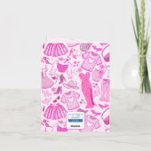 Barbiecore Roze en Hot Roze Mode Patroon Kaart (Achterkant)