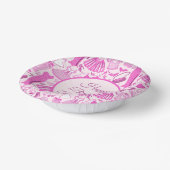 Barbiecore Roze en Hot Roze Mode Patroon Papieren Kommen (Gebogen)