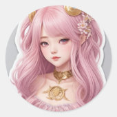 barbiepop ronde sticker (Voorkant)