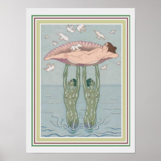 Barbier Art Deco "Aphrodite" 12 x 16 Poster (Voorkant)