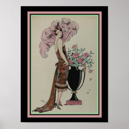 Barbier Art Deco Print Rouge ET of 13 x 19