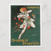 Barbier Dauphin beschermt  voedselkunst Briefkaart (Voorkant)