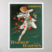 Barbier Dauphin beschermt  voedselkunst Poster (Voorkant)