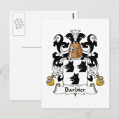 Barbier Family Crest Briefkaart (Voorkant / Achterkant)