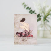 Barbier Franse Mode Afbeelding Le Bonheur du Jour Briefkaart (Staand voorkant)