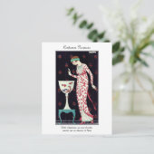 Barbier French Art Deco Mode Costumes Parisiens Briefkaart (Staand voorkant)