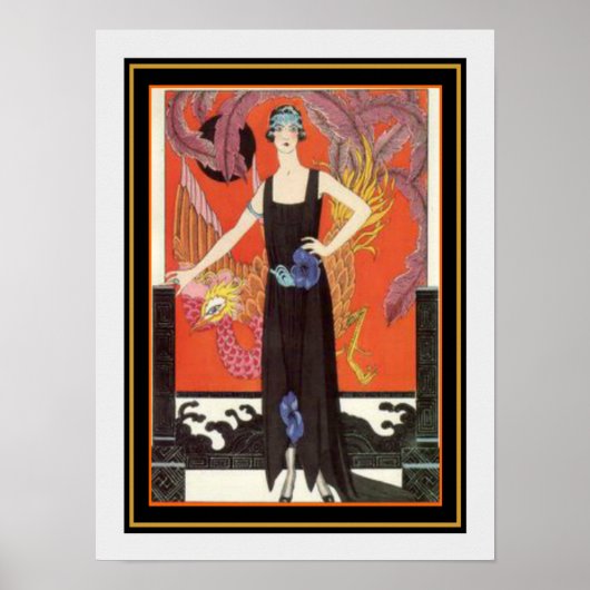 Barbier "Glam Girl" Art Deco 12 x 16 Poster (Voorkant)