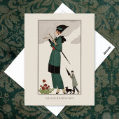 Barbier Green Suit Franse  Mode Briefkaart