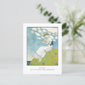 Barbier Little White Dress Franse Mode Briefkaart (Staand voorkant)