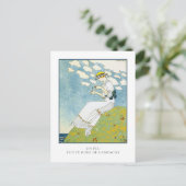 Barbier Little White Dress Franse Mode Briefkaart (Staand voorkant)