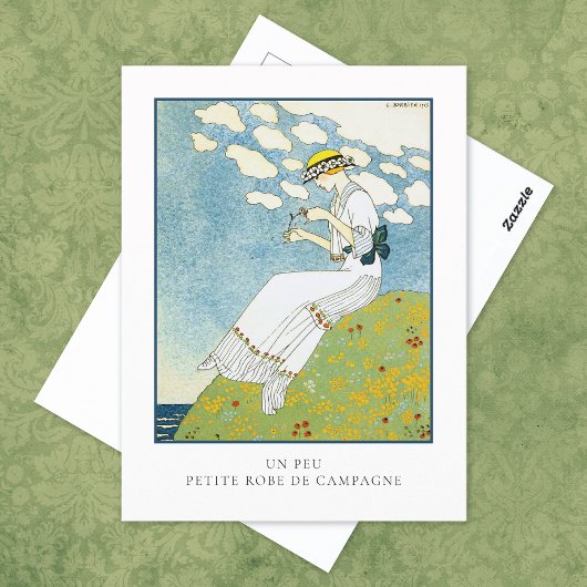 Barbier Little White Dress Franse Mode Briefkaart