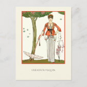 Barbier Paquin Franse Mode Briefkaart (Voorkant)