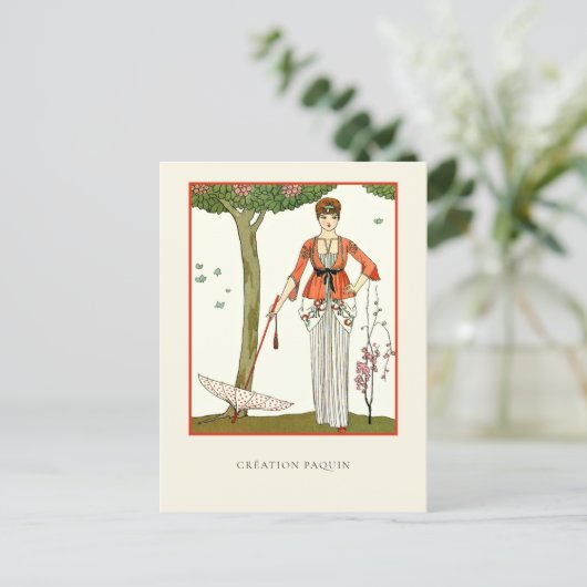 Barbier Paquin Franse Mode Briefkaart (Staand voorkant)