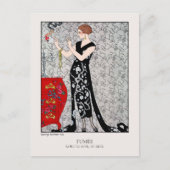 Barbier Smoke Art Deco Mode Briefkaart (Voorkant)