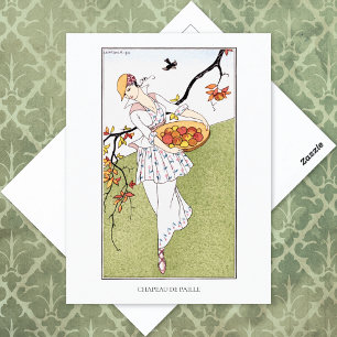 Barbier Straw Pet Franse Mode Briefkaart