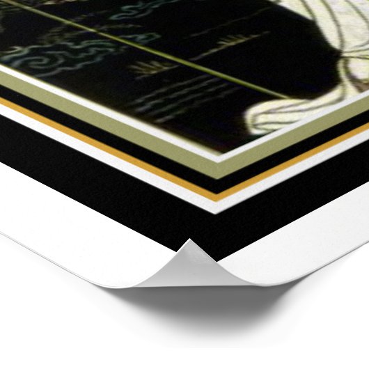 Barbier "White Fur" Art Deco Mode 12 x 16 Poster (Hoek)