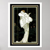 Barbier "White Fur" Art Deco Mode 12 x 16 Poster (Voorkant)