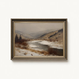 Barbizon Winter Valley Creek Poster