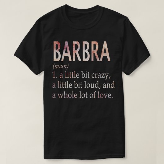 Barbra meisje naam definitie t-shirt (Design voorkant)