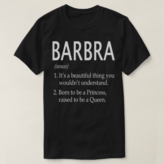 Barbra Naam Gift T-shirt (Design voorkant)
