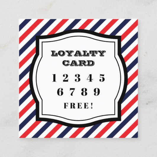  barbres stijl vierkant loyaliteit vierkante visitekaartje (Achterkant)