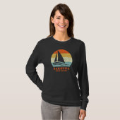 Barbuda West Indies Retro Zeilboot Zeilen T-shirt (Voorkant volledig)