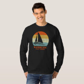 Barbuda West Indies Retro Zeilboot Zeilen T-shirt (Voorkant volledig)