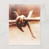 Barbwire en Spider Web in Sepia Briefkaart (Voorkant)