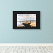 Barca en la playa canvas afdruk (Insitu (Houten vloer))