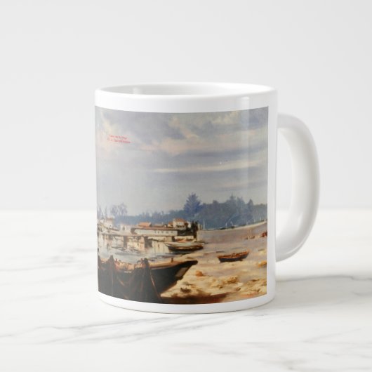 Barca en la playa grote koffiekop (Voorkant rechts)