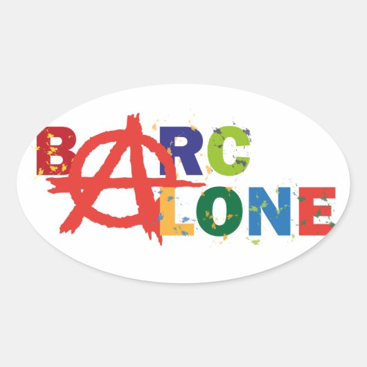 Barcalone Ovale Sticker (Voorkant)