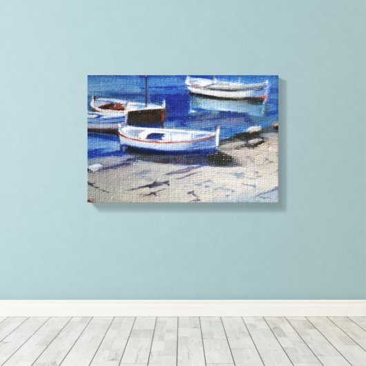 Barcas/Small boats Canvas Afdruk (Insitu (Houten vloer))