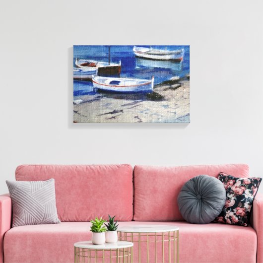 Barcas/Small boats Canvas Afdruk (Insitu (Woonkamer))