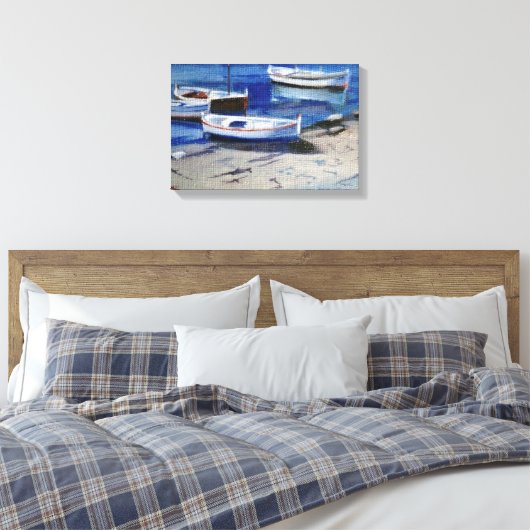 Barcas/Small boats Canvas Afdruk (Insitu (Slaapkamer))