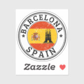Barcelon Seal Sticker Ronde Vlag Voor Laptop Boek. (Vel)
