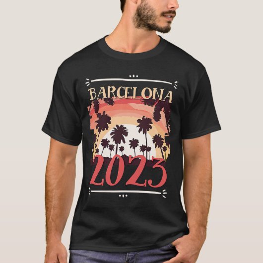 Barcelona 2023 Travel Vacation Team 1 T-shirt (Voorkant)