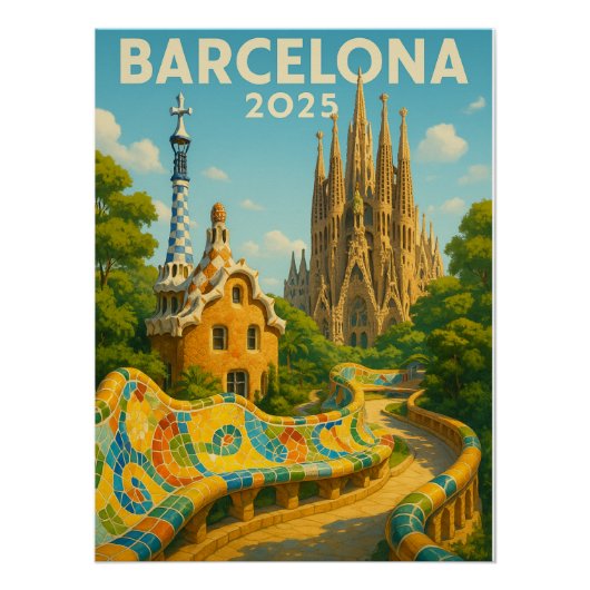 Barcelona 2025 – waar dromen vorm krijgen perfect poster (Voorkant)