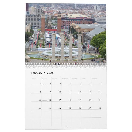 Barcelona 2026 kalender (Feb 2026)