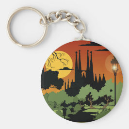 Barcelona 2,25-inch Basic Button Sleutelhanger