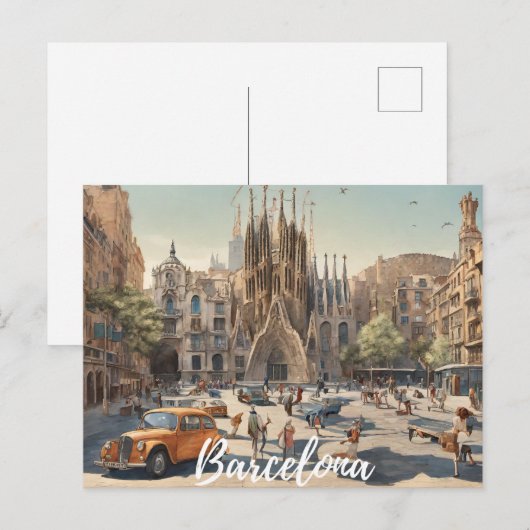 Barcelona (2) briefkaart (Voorkant / Achterkant)
