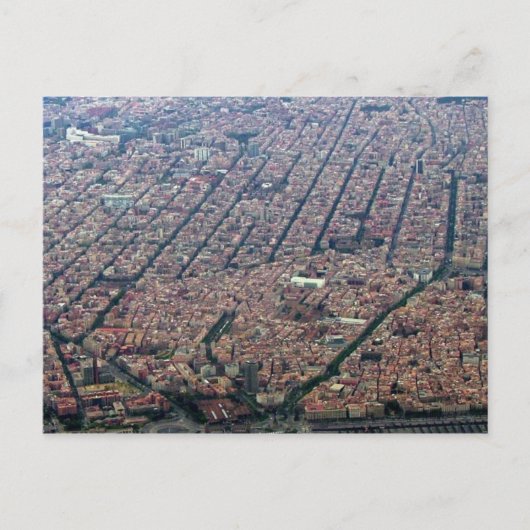 Barcelona Aerial Briefkaart (Voorkant)