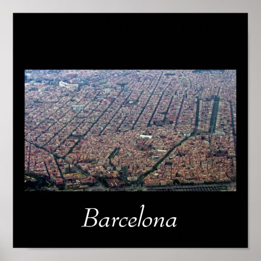 Barcelona Aerial Poster (Voorkant)