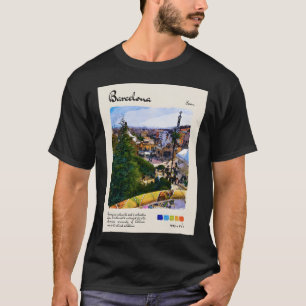 Barcelona  Aquarel Reizen T-shirt