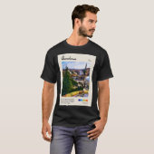 Barcelona Aquarel Reizen T-shirt (Voorkant volledig)