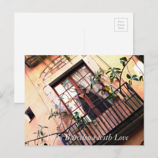 Barcelona Balcony Briefkaart (Voorkant / Achterkant)
