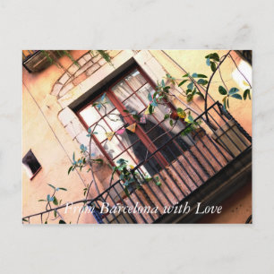 Barcelona Balcony Briefkaart