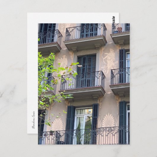Barcelona Balkons Briefkaart (Voorkant / Achterkant)